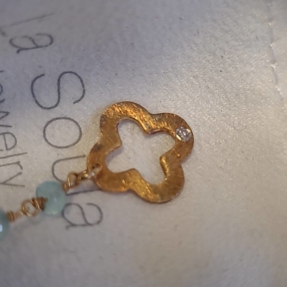 LaSoula Gold Plated Sterling Silver Y Drop Necklace - Picture 6 of 6